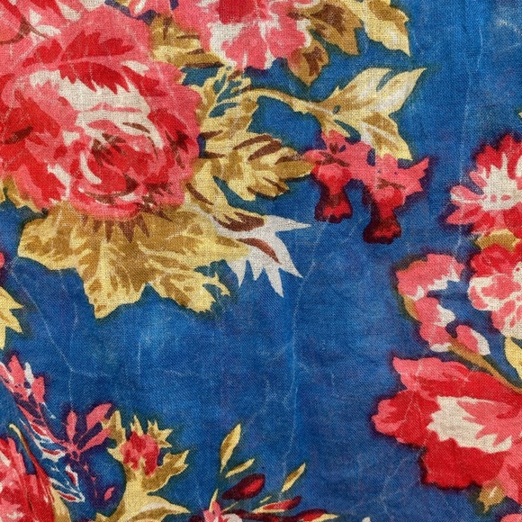 MNG Basics size 8 floral print blue and red blouse3/4 sleeve - Picture 10 of 16